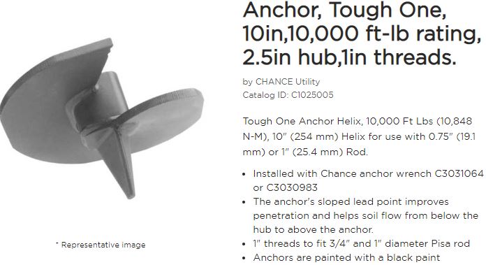 Anchor 10in Helix 10k 2.5